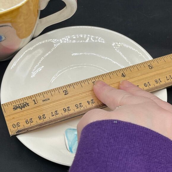 Vintage Mom & Pop Teacups Mugs w/ Matching Bow Saucers 1950s Relco Mid-Century - Picture 11 of 11